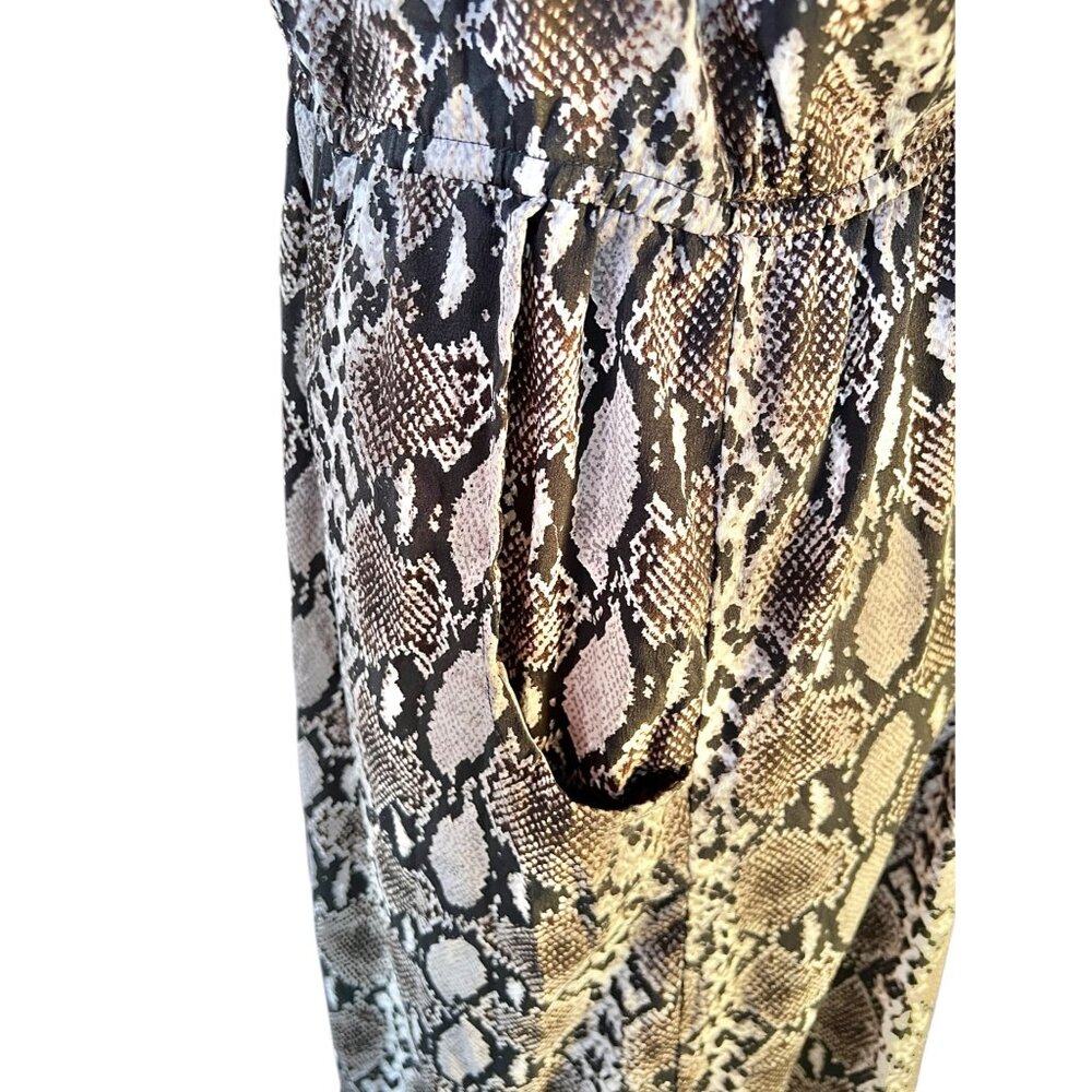 Speed Control NY Womens Dress 2X Sleeveless Snakeskin Print Ruffled Neckline - Picture 11 of 13